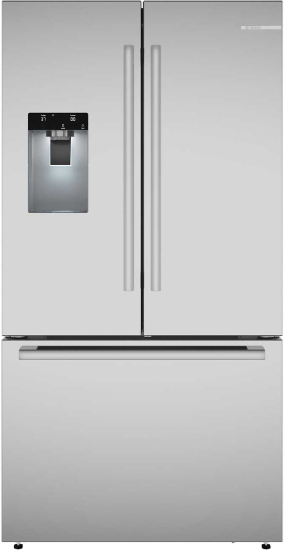 Bosch 500 Series 26 Cu. Ft. French Door Bottom Mount Refrigerator 36-Inch Wide in Anti-Fingerprint Stainless Steel - B36FD52SNS