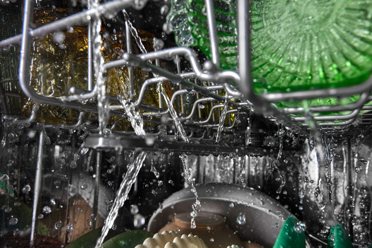 Wash view of KitchenAid Dishwasher