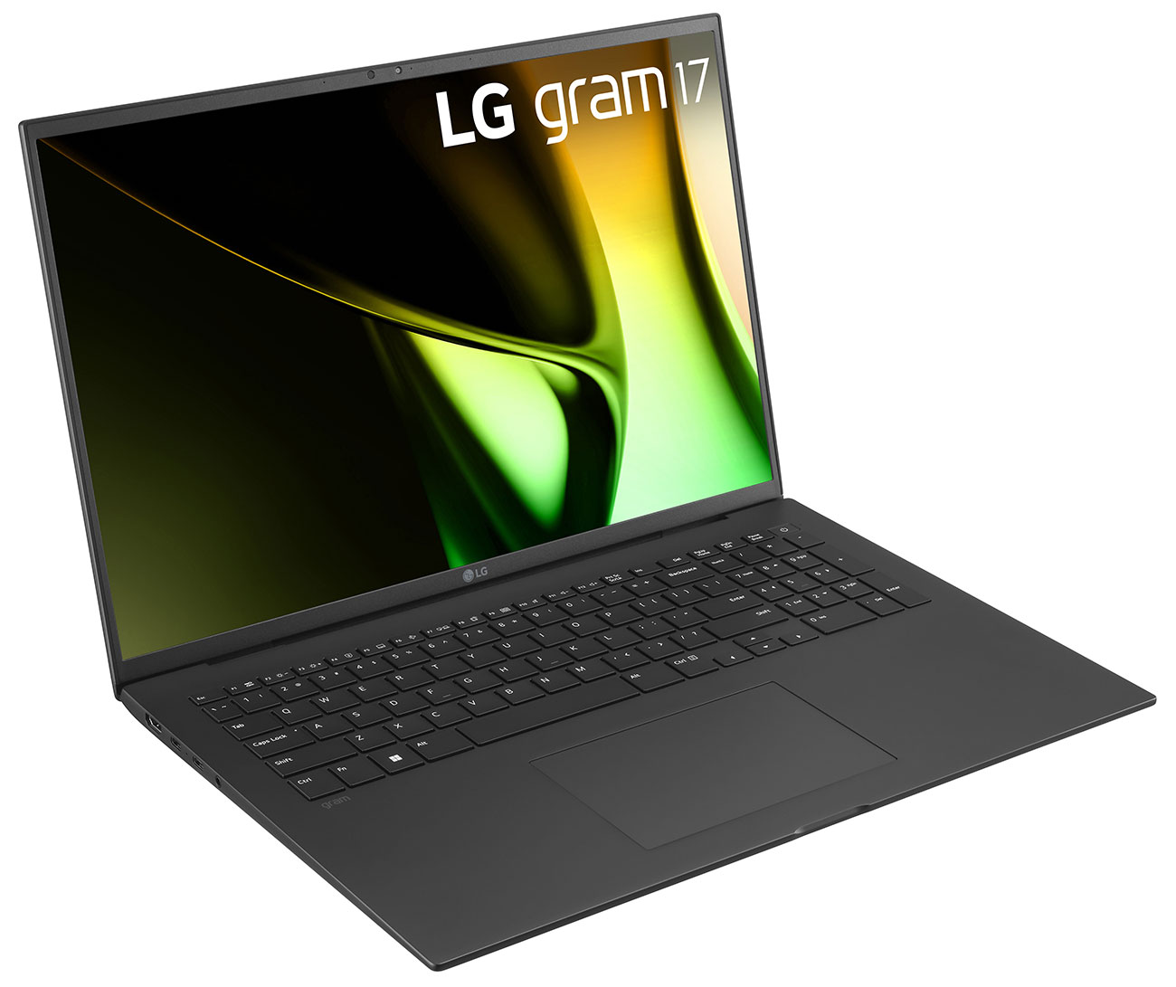 Front Left View of LG Laptop Opened