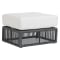 Sunset West Milano Ottoman in Charcoal Grey | Echo Ash Sunbrella
