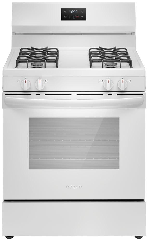 Front view of Frigidaire Range in White.