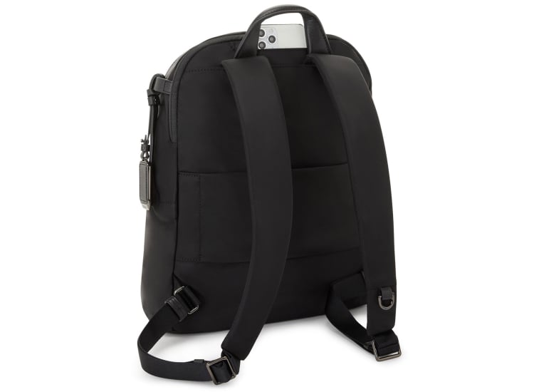 tumi 481970 275 black nylon small rucksack backpack Halsey Black/Gunmetal Signature TUMI nylon blends with leather touchpoints and is finished with sleek hardware Just In Case Backpack |