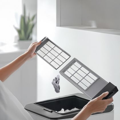 lifestyle of a fridge dooor open showing temperature setting options