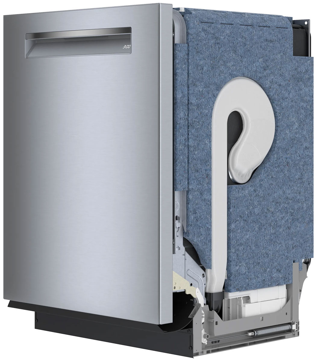 Right-angle view of dishwasher.