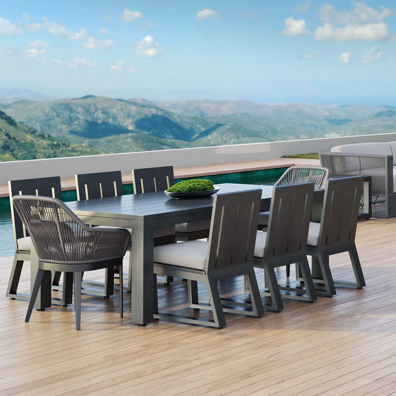 Sunset West - SW3801-1-SLVR-STKIT - Patio Chairs & Chaise Lounges