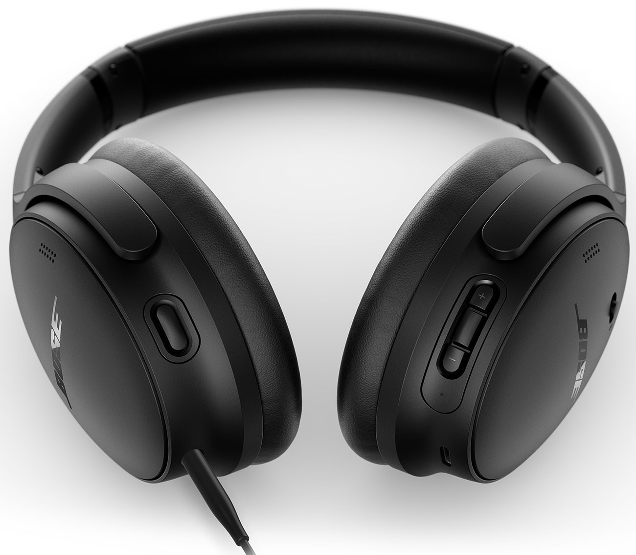 Bottom view of the headphones