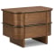 Four Hands Theo Nightstand with 2 Drawers in Dark Brown Walnut