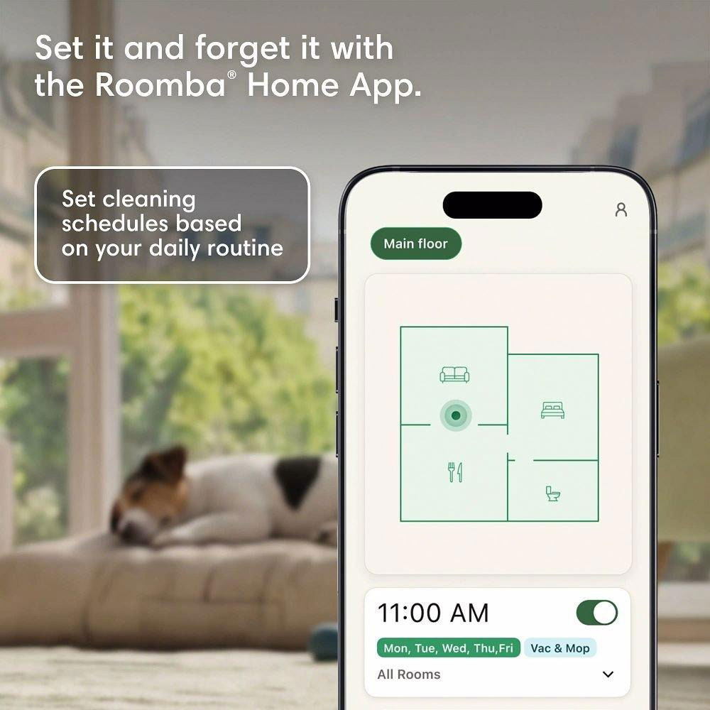 Feature View of Roomba Home App