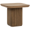 Classic Home Vander Solid Wood Square End Table in Tawny Brown