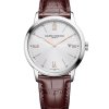 Baume & Mercier Classima Quartz Silver Dial Brown Leather Strap Watch, 42mm - M0A10415