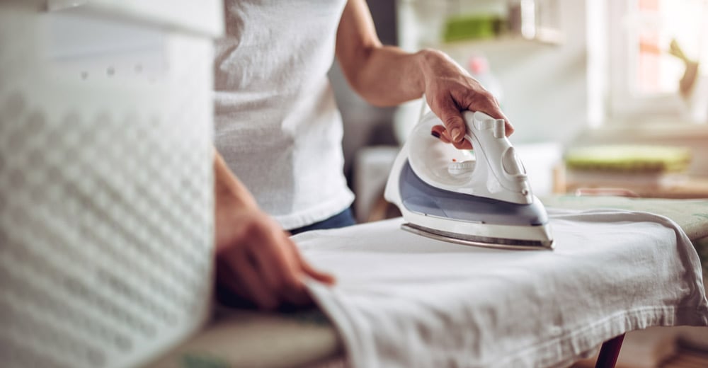 Woman Ironing Clothes