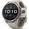 Garmin fenix 9 Pro Smartwatch 43mm in Titanium with Fog Gray/Dark Sandstone Silicone Band