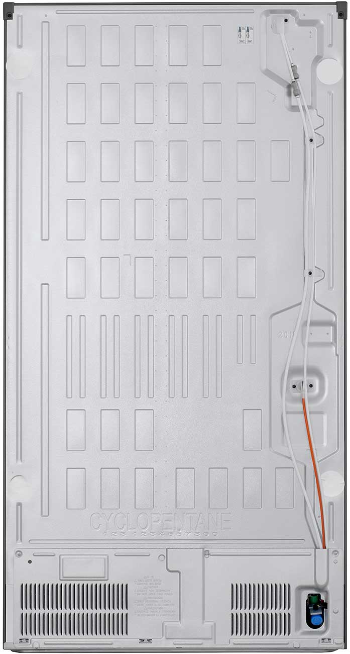 Back view of LG French Door Refrigerator