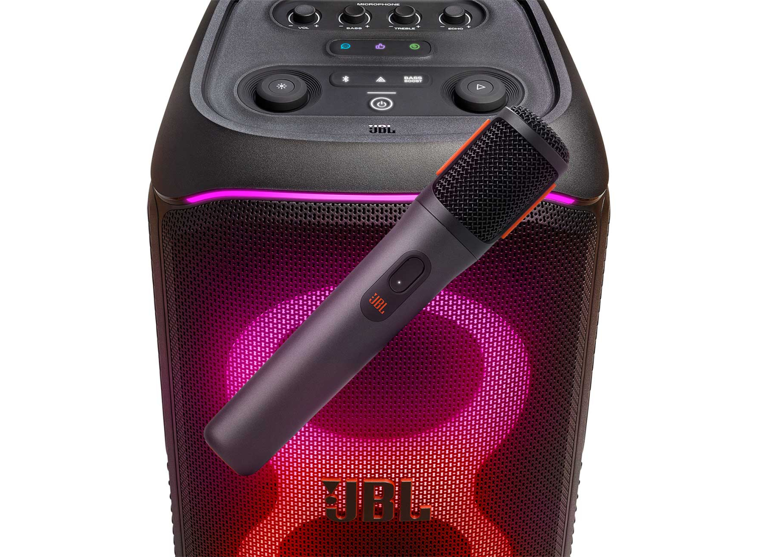 Box Two Mics JBL PartyBox Wireless Microphone Two-Pack in Black | Abt