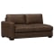 Bernhardt Left Arm Loveseat Dawkins in Brown Leather Finish