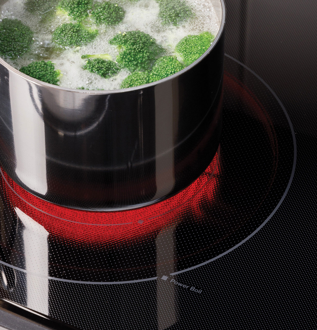 Burner View of GE Electric Range