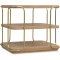 Hooker Furniture Living Room Banyon Bay End Table in Light Desert Oak | Brushed Brass
