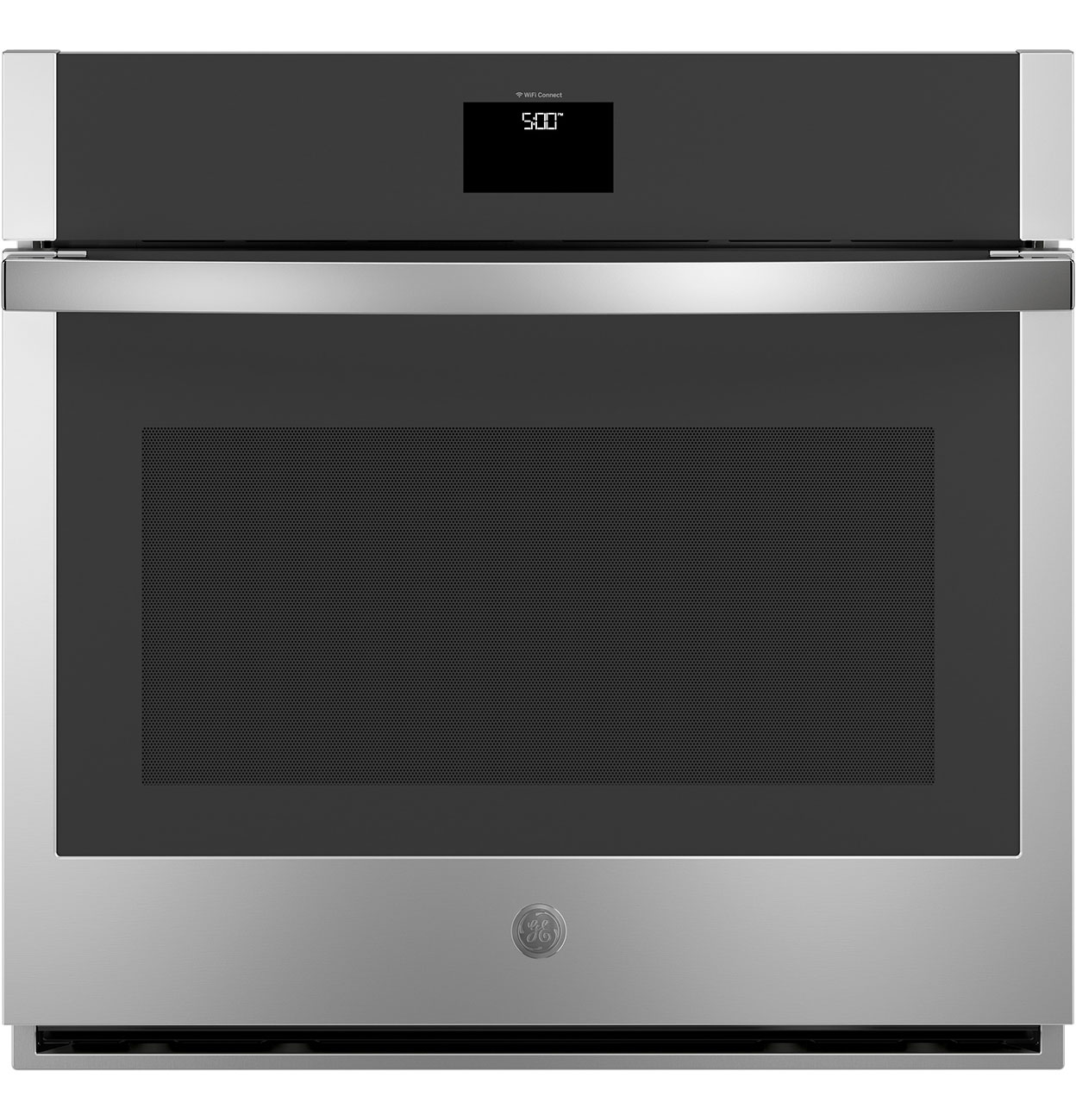 Main Front View of Ge Single Wall Oven in Stainless Steel