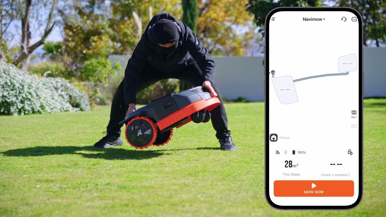 Watch How to use the mower lifted alarm for Anti theft | Navimow
