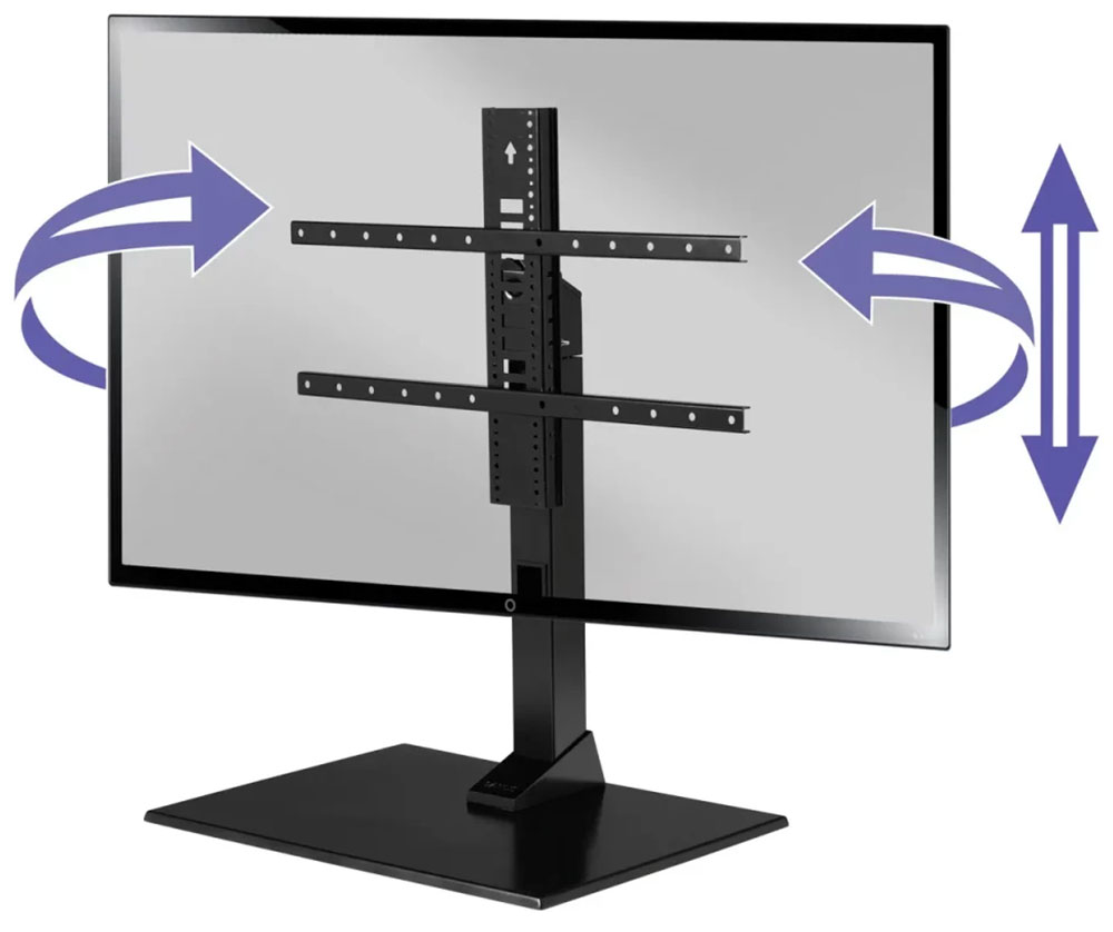 Sanus Black Swivel TV Stand For TVs 40" 86" VSTV2B2
