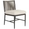 Sunset West Pietra Armless Dining Chair in Graphite | Stone Gray | Echo Ash Sunbrella