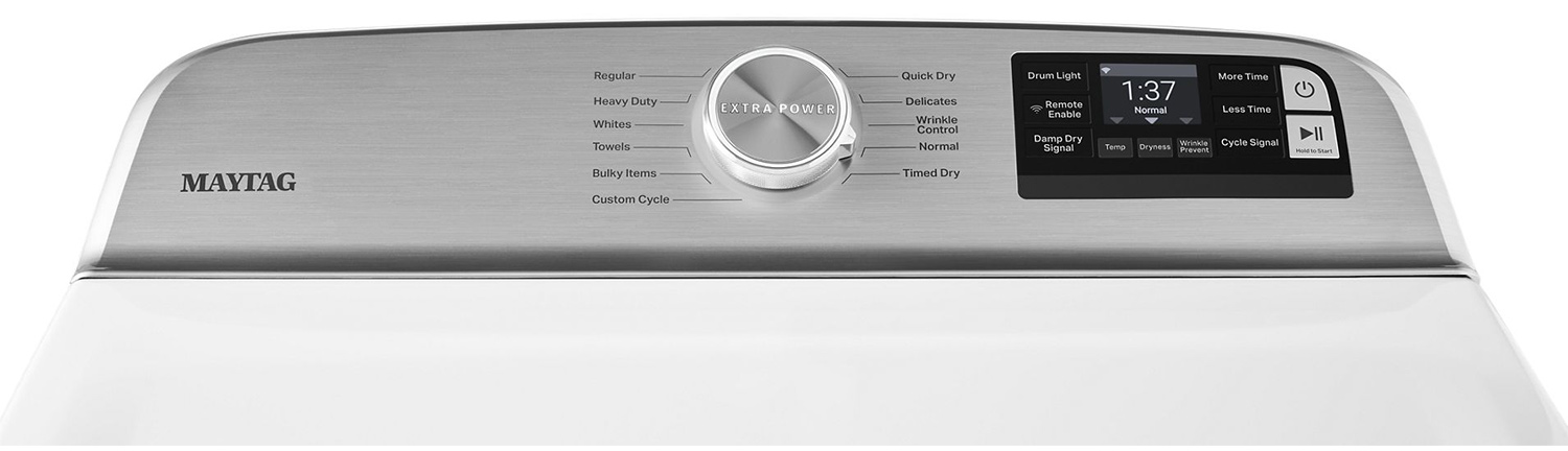Close-up of control panel.