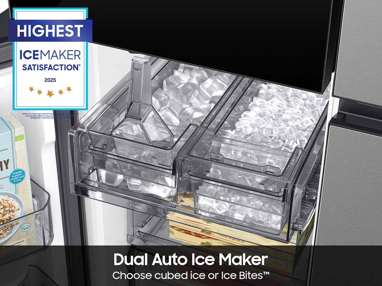 Feature View of Dual Ice from Ice Maker