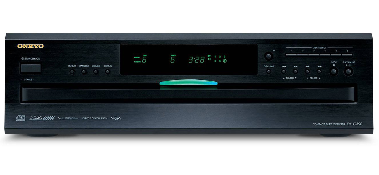 Onkyo 6 Disc CD Player Changer Black DXC390B Abt