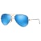 Ray-Ban Aviator Blue Flash Lenses Polarized Sunglasses, 58mm