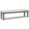 Sunset West Laguna Dining Bench in Driftwood | Canvas Flax Sunbrella