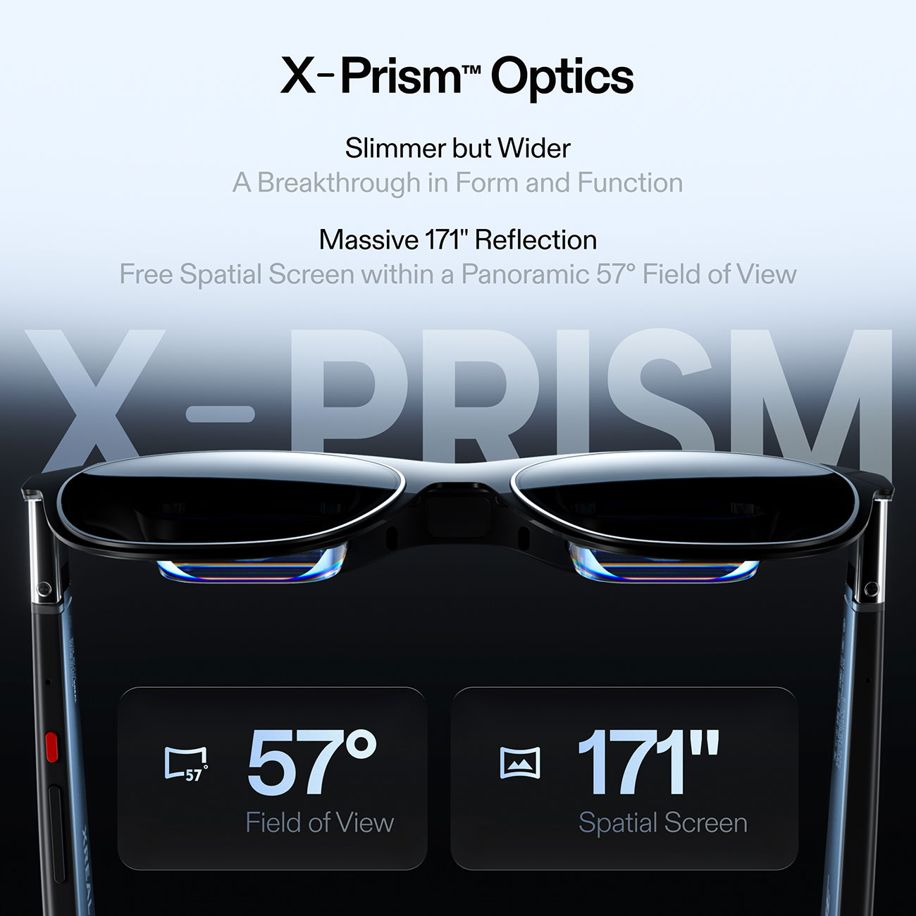 Infographic View of XREAL AR Glasses X-Prism Optics Feature