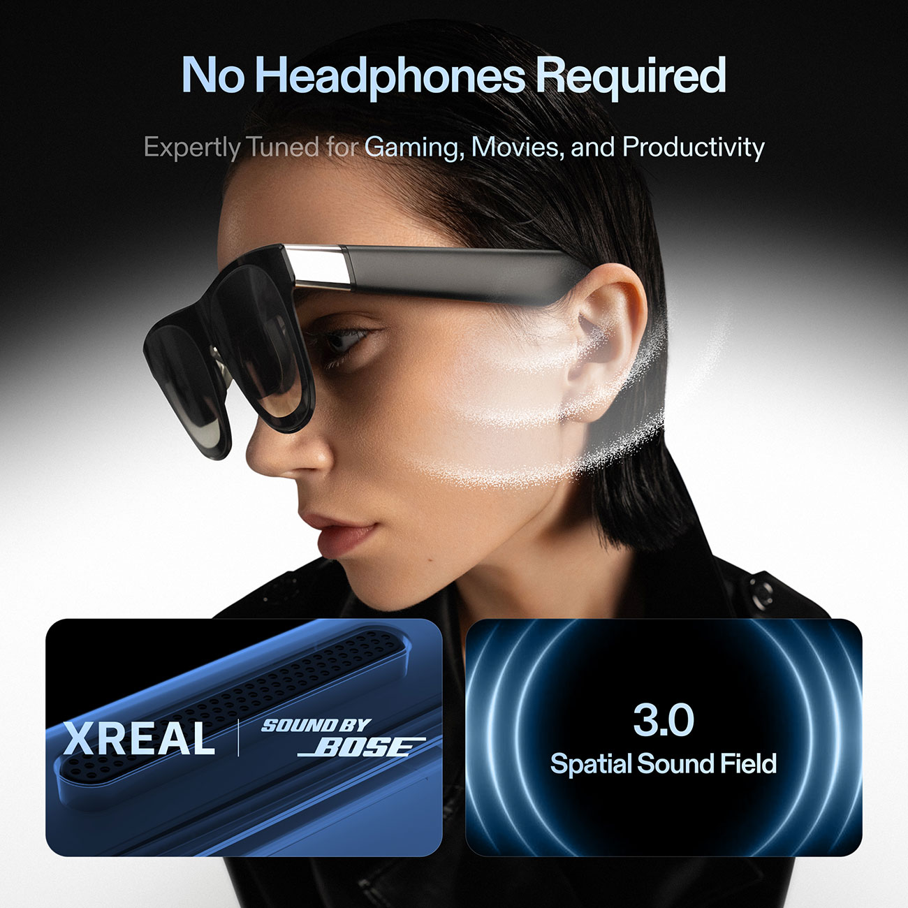 Infographic View of XREAL AR Glasses Sound Feature