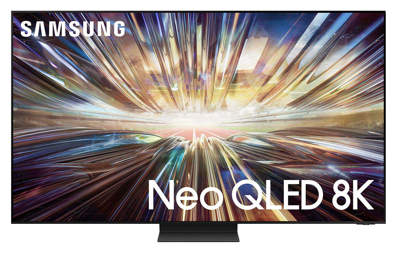 Front View Of The Samsung QLED TV QN850D Neo In Titan Black Finish