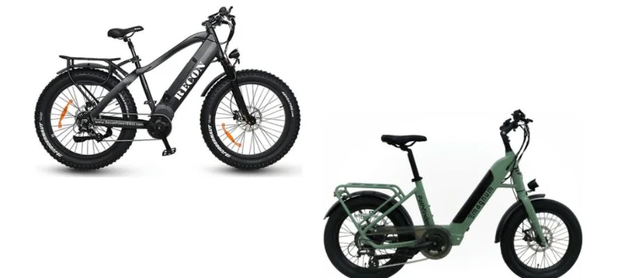 Two electric bikes, one recon and one magnum