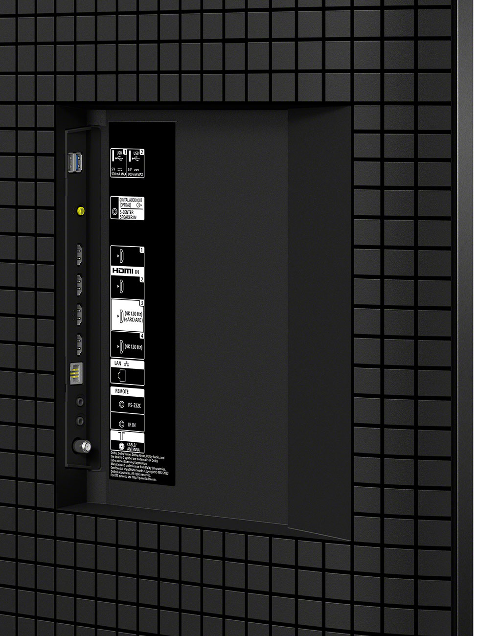 Close Up View Of The TV Ports