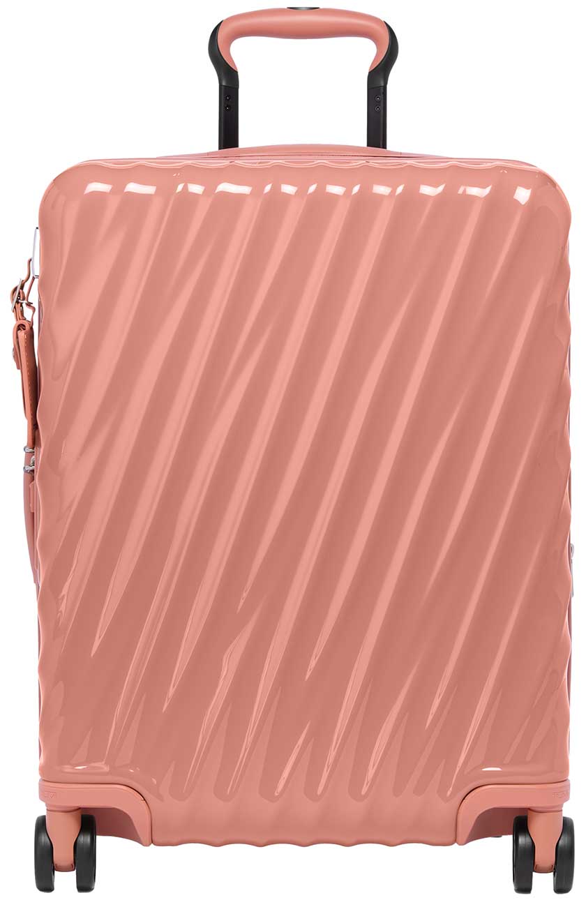 Front view of TUMI 19 Degree Expandable Carry-On in Pink Clay
