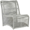 Sunset West Miami Armless Club Chair in Frost Silver