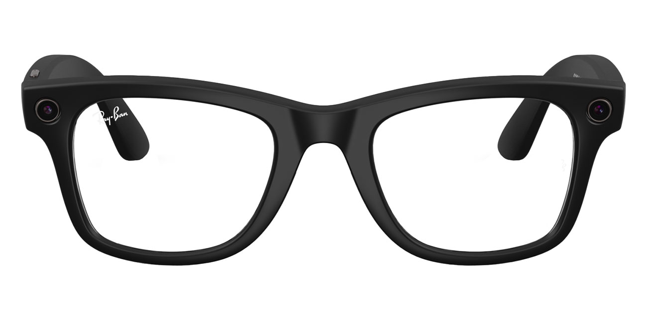 Front view of Ray-Ban Meta Sunglasses with clear lenses