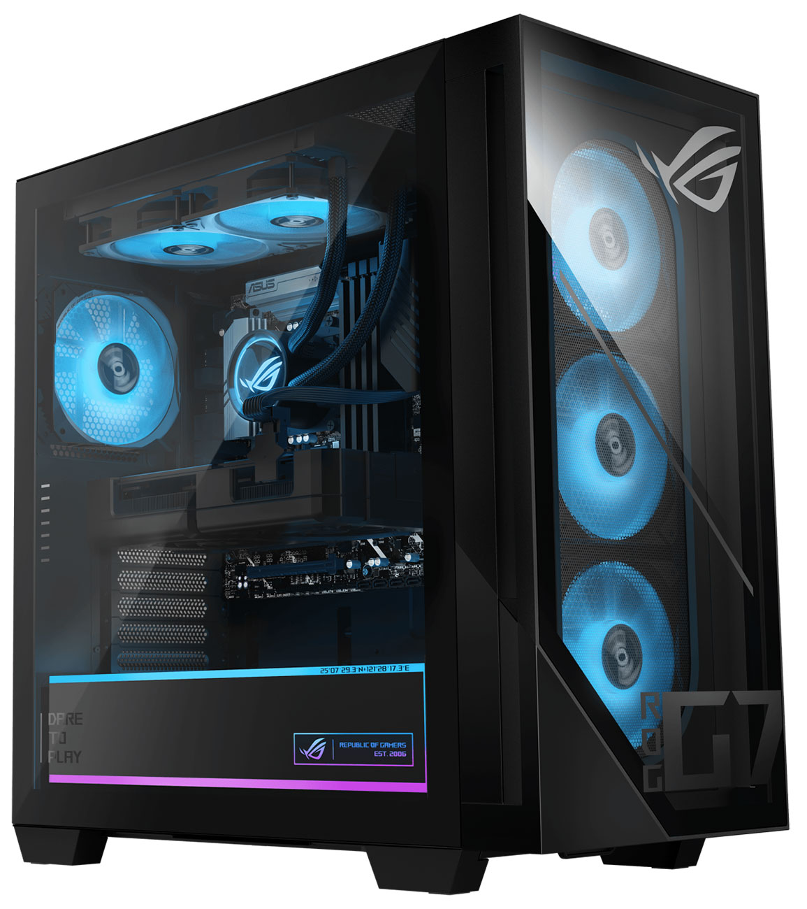 Dynamic Left View Of ASUS Gaming Desktop Finish
