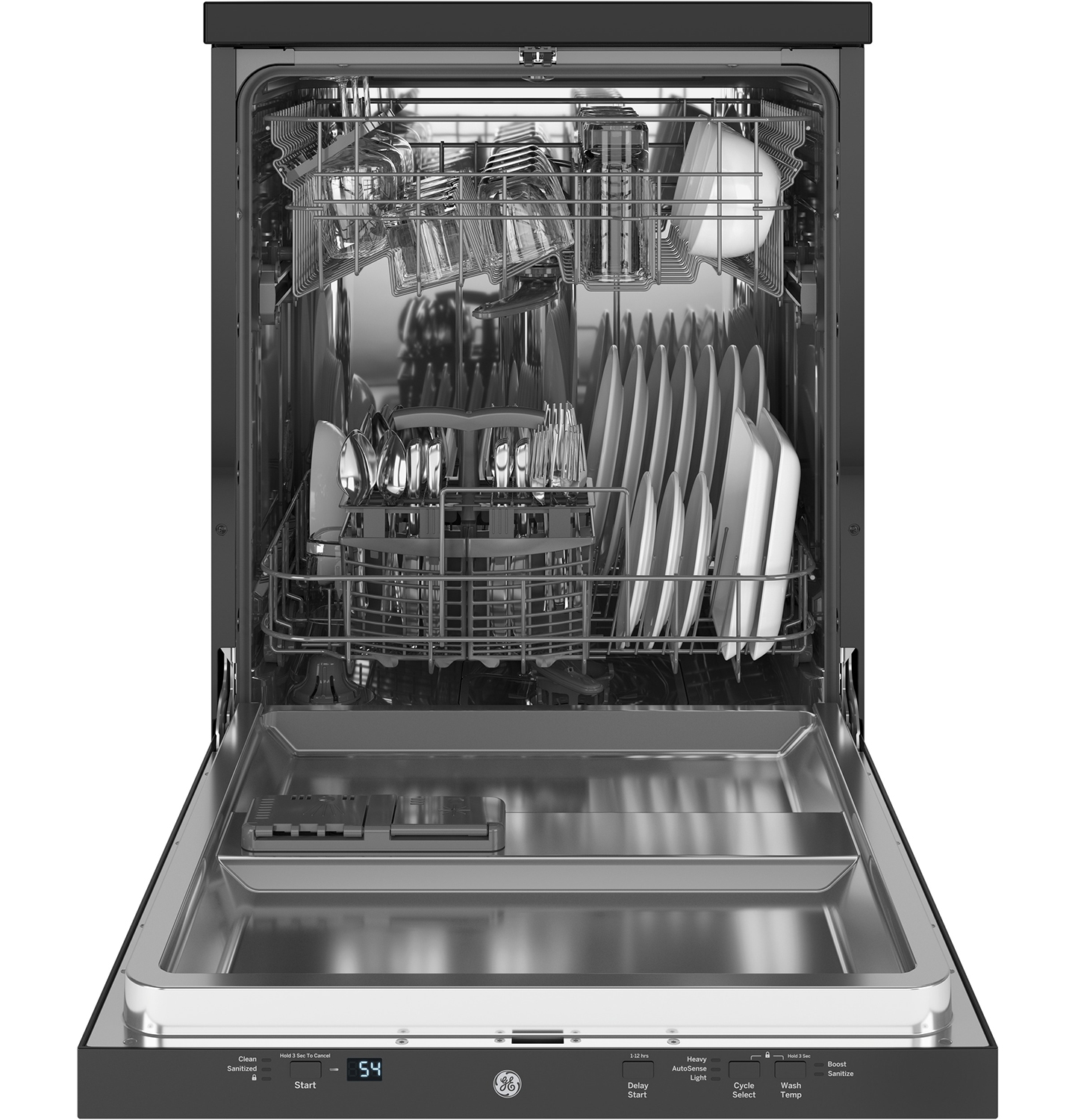 GE 24" Black Portable Dishwasher GPT225SGLBB Abt