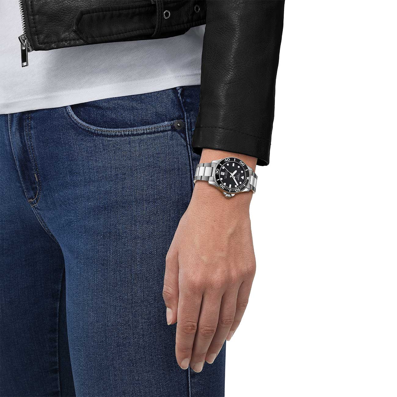 Lifestyle View of Tissot Seastar 1000 Black 36mm Watch