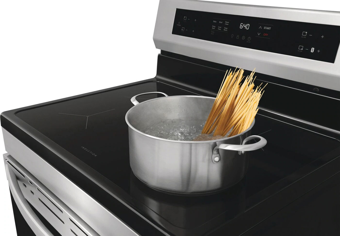 Feature View of Pasta Being Boiled
