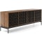 BDI Elements Media Console with 4 Constellation Doors in Natural Walnut