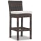Sunset West Montecito Counter Stool in Cognac | Canvas Flax Sunbrella