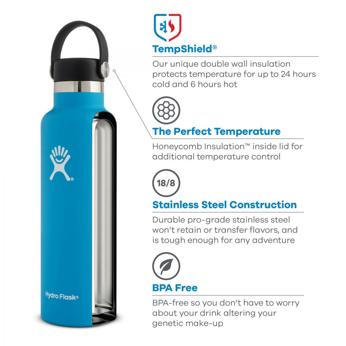 Hydro Flask - S21SX001 - Reusable Water Bottles