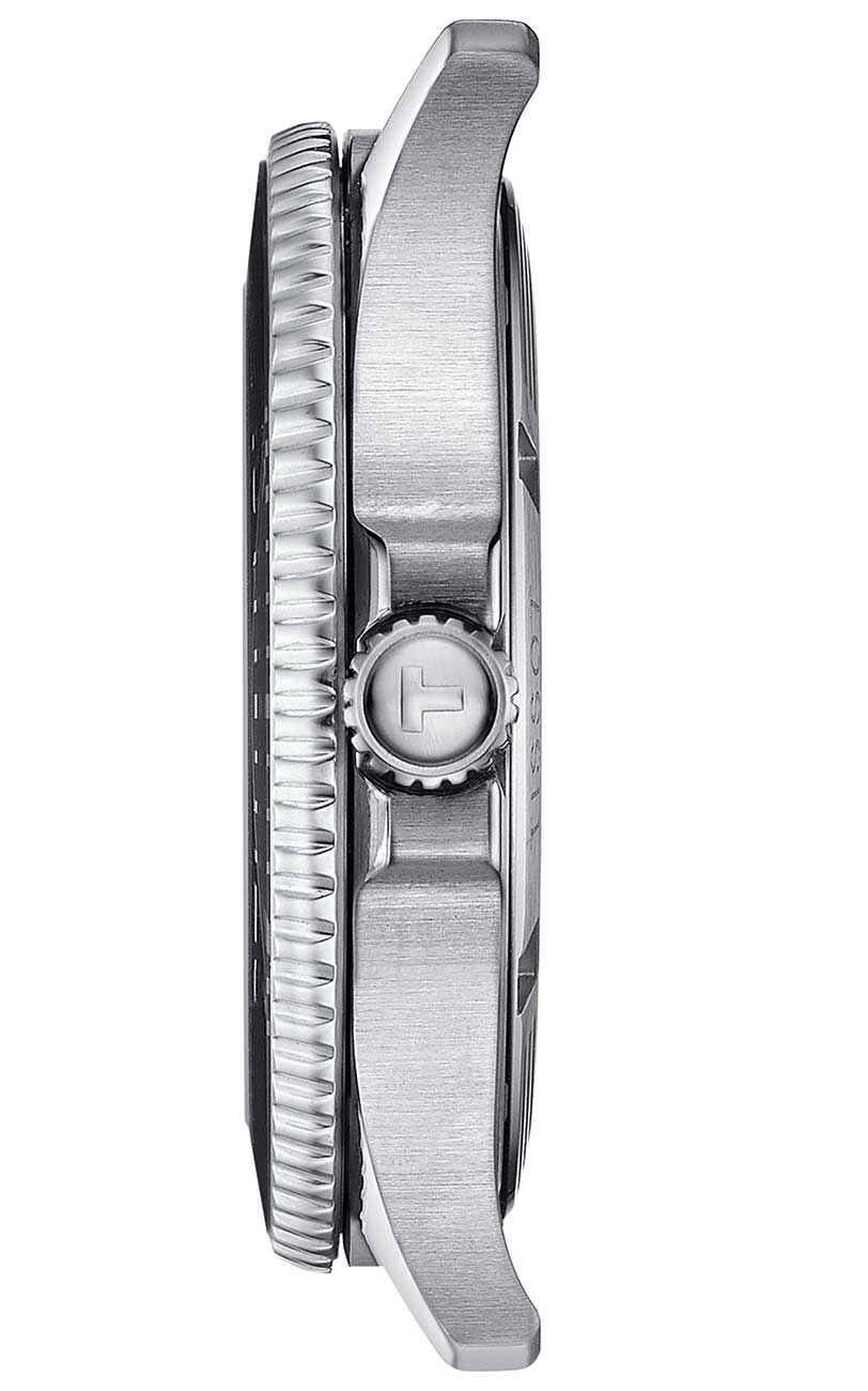 Side View of Tissot Seastar 1000 Black Dial Watch