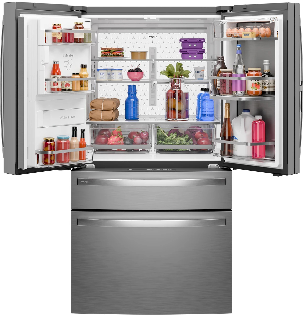 Open view of GE Profile Refrigerator