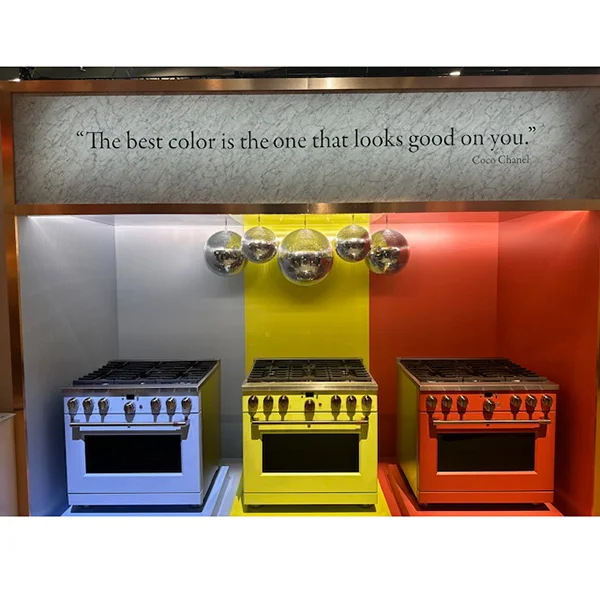 Blue, yellow and red ranges from Cafe at KBIS 2024