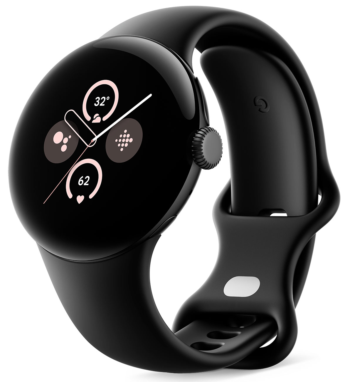 Google Pixel Watch 2 Wi-Fi Matte Black Aluminum Case Obsidian Active Band Smartwatch, 41mm - GA05029-US