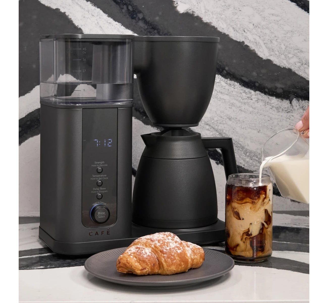 Coffee Machine Tip Cafe Specialty 10-Cup Drip Matte Black Coffee Maker - C7DTB11ZD5